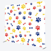 Lofaris Red Blue Yellow Paw Print Square Tension Backdrop
